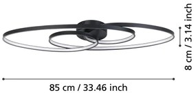 Eglo 900947 - LED Stmievateľné stropné svietidlo GIANELLA LED/38W/230V