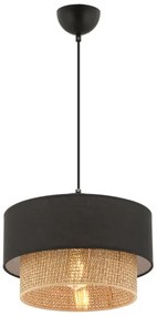 Luster na lanku ECHO 1xE27/60W/230V čierna/hnedá