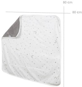 Bielo-sivá bavlnená detská deka 80x80 cm Strenenzauber – Roba