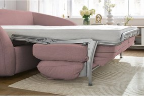 Svetloružová rozkladacia pohovka 235 cm Cezanne – Bobochic Paris