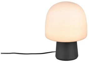 Čierno-biela stolová lampa so skleneným tienidlom (výška 27 cm) Steen – Trio