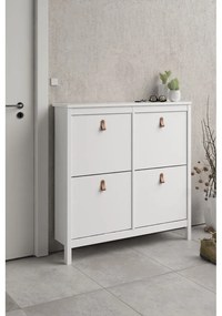 Biela výklopná skrinka na topánky Madrid – Tvilum