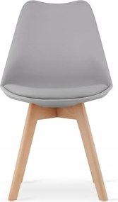 Jedálenská zostava TODI 80cm okrúhly stolový set biely a 2 stoličky MARK sivé +  2 stoličky MARK sivé ZADARMO