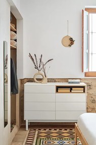 Teulat Corvo komoda so zásuvkami - Biela - 90 cm