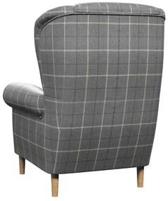 Sivé kreslo ušiak Swan – Ropez