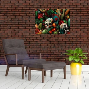 Sklenený obraz - Mexický koncept (70x50 cm)