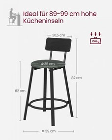 Set dvoch barových stoličiek LBC059C01 (2 ks)