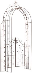 Pergola na popínavé rastliny GS22232 s bránkou - Hnedá antik