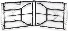 Biela sada cateringového banketového stola 180 cm + 2 lavice