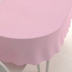 Biante Bavlnený oválny obrus Sandra SA-256 Ryža na ružovom 120x140 cm