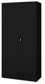 Skriňa do dielne DAWID, 900 x 1850 x 450 mm, All Black: čierna