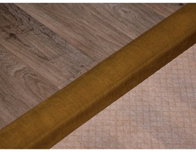 Okrovožltá čalúnená dvojlôžková posteľ s úložným priestorom s roštom 180x200 cm Jade – Bobochic Paris