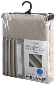 ZATEMŇOVACÍ ZÁVES NA KRÚŽKOCH MELANIE 140X250 CM BÉŽOVÁ