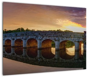 Sklenený obraz mostu (70x50 cm)