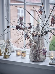 Bloomingville Vianočná ozdoba Myška Peo Nature Wool Myška s praclíkom