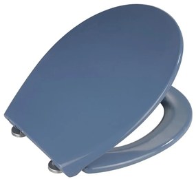 WENKO 22403100-WC sedátko SAMOS 44,5x37,5 cm modrá/strieborná