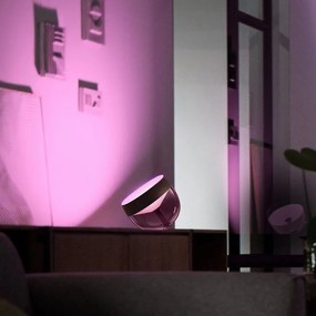 PHILIPS HUE Stolná múdra LED stmievateľná lampa HUE IRIS s funkciou RGB, 8,1 W, teplá biela-studená biela, čiern