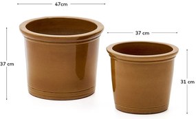 Kvetináče z terakoty v súprave 2 ks ø 47 cm Presili – Kave Home