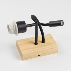 Brilagi - LED Nástenná lampa NUBILA WOOD 1xE27/25W/230V + LED/3W dub/biela