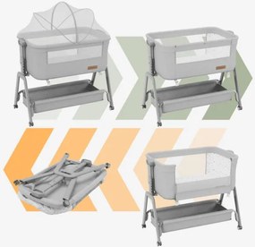 Detská prenosná postieľka 3v1 Dream 50 svetlosivá