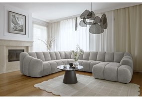 Svetlosivá rohová pohovka (ľavý roh/do tvaru "U") Shell – Miuform