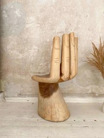 BALI BALI Stolička Ruka z dreva Suar Ručne vyrezávané kreslo Ruka z Bali Stolička RUKA