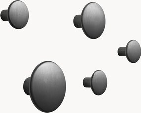 Hliníkové nástenné háčiky Dots, 5 ks