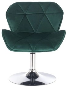 LuxuryForm DESIGN Stolička MILANO VELUR na striebornom tanieri - zelená