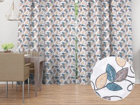 Biante Dekoračný záves PML-035 Modro-žlté listy 145x180 cm