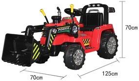 Detské elektrické autíčko BestBerg BBCC-40R - nakladač / od 3 rokov / nosnosť 30 kg / červená