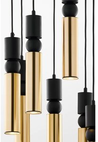 Jupiter 2018 - Luster na lanku ALAS 7xGU10/10W/230V zlatá/čierna