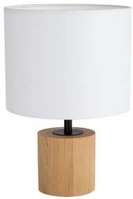 Spot-Light DO708191174 - Stolná lampa KRETA 1xE27/25W/230V borovica/biela