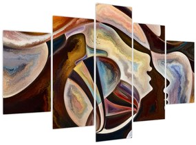 Obraz - Abstrakcia hláv (150x105 cm)