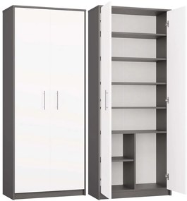 Kancelársky regál OLIV 2D antracit/biela