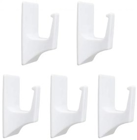 Plastový vešiak 5 ks biely