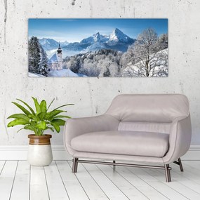 Obraz - Váhľad na zimnú krajinu (120x50 cm)