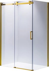 BPS-koupelny Obdĺžnikový sprchový kút HYD-OK203C 120x80 zlatý/transparent - bez vaničky