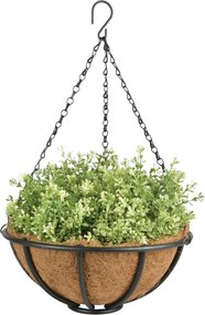 Závěsný květináč Loft 30 cm černý/hnědý