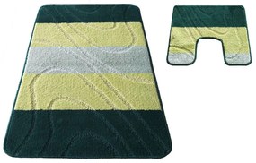 Protišmykové predložky do kúpeľne v zelenej farbe 50 cm x 80 cm + 40 cm x 50 cm