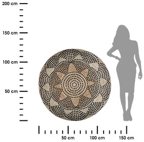Koberec Ivy, (fi) 120 cm, béžová/čierna
