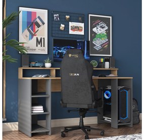 PC stolík Sikine 4 (orech + antracit) . Vlastná spoľahlivá doprava až k Vám domov. 1095012