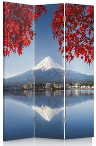 Gario Paraván Fuji a červené listy Rozmery: 110 x 170 cm, Prevedenie: Klasický paraván