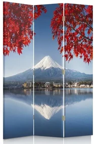 Gario Paraván Fuji a červené listy Rozmery: 110 x 170 cm, Prevedenie: Klasický paraván