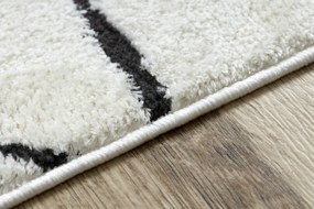 Dywany Łuszczów, Kusový koberec Mode 8522 abstract cream/black, 240x330, biela, chodba / predsieň