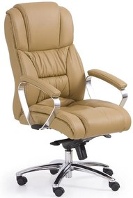 Kancelárske kreslo Foster svetlohnedá koža