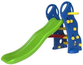 LEAN TOYS Šmýkačka plastová s rebríkom modro-zelená