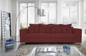 Široká pohovka Rosa, červená látka