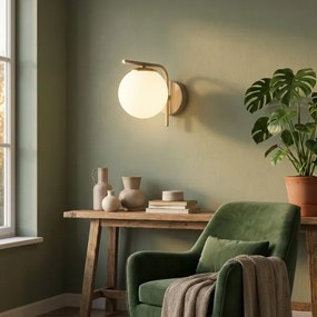 Brilagi - Nástenné svietidlo MILO ECRU 1xE27/60W/230V béžová/zlatá