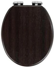 WENKO 22015100-WC sedadlo WENGE 35,5x42,5 cm hnedé/strieborné
