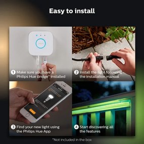 LED RGBW Stmievateľný pásik Philips Hue Outdoor Strip LED/40W 5m IP67